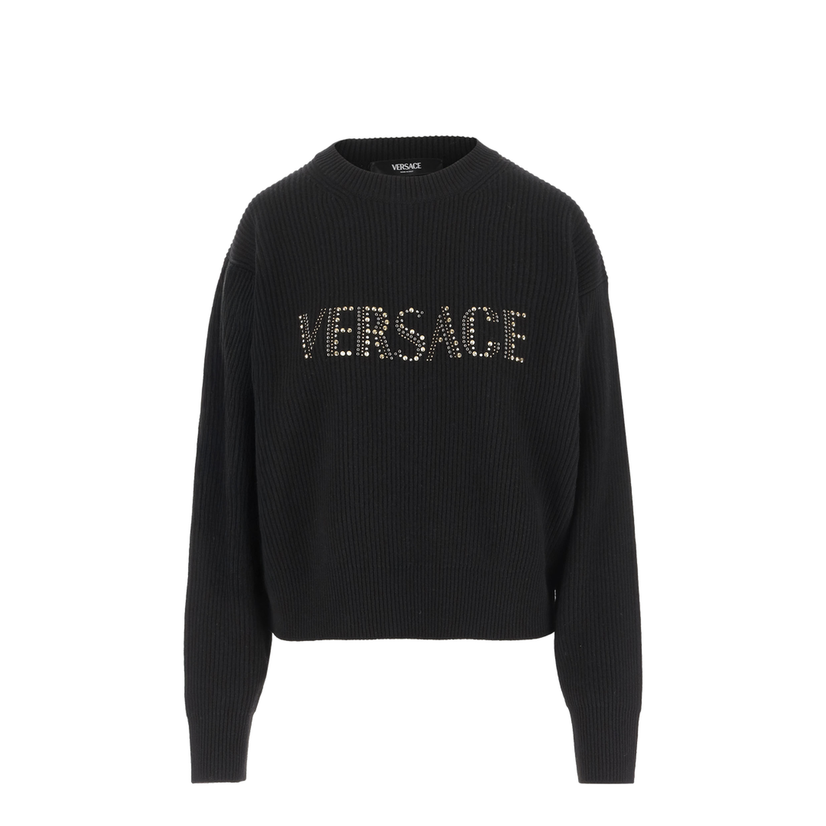 Ribbed Wool Sweater With Studs