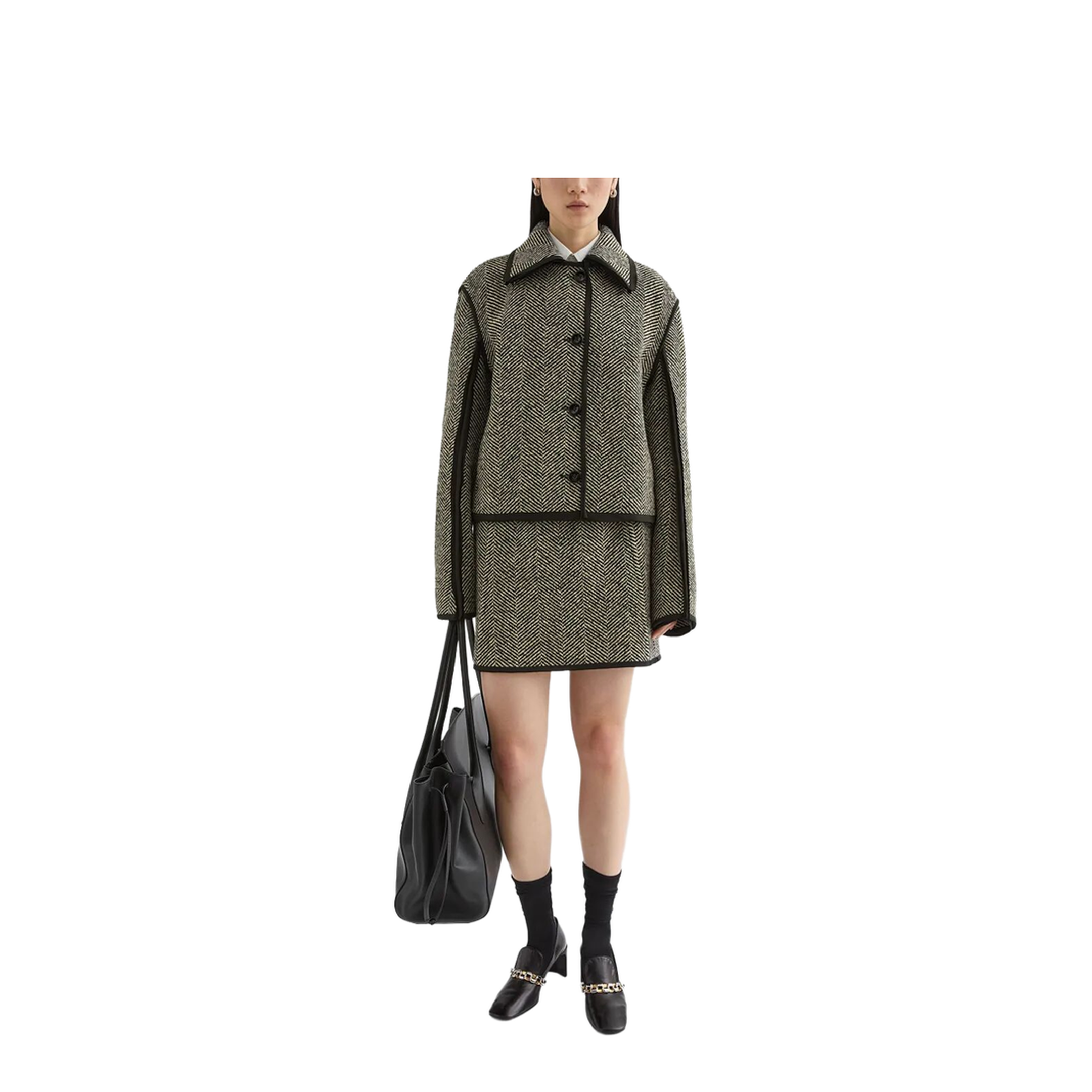 Maxi Harringbone Coating Jacket