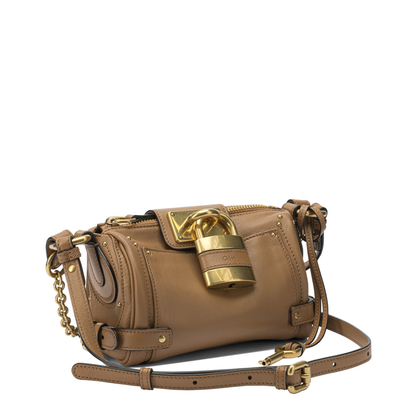 Paddington Small Grained Buffalo Leather Chain Bag - Mustang Brown