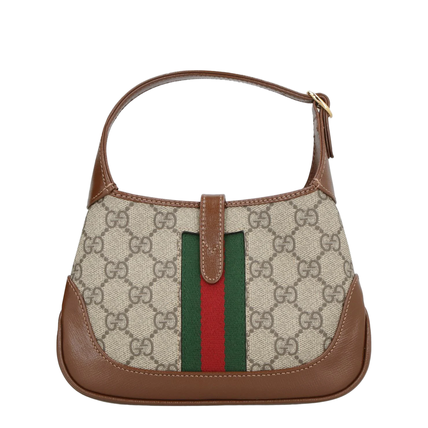 Ophidia Mini Leather Shoulder Bag - Brown