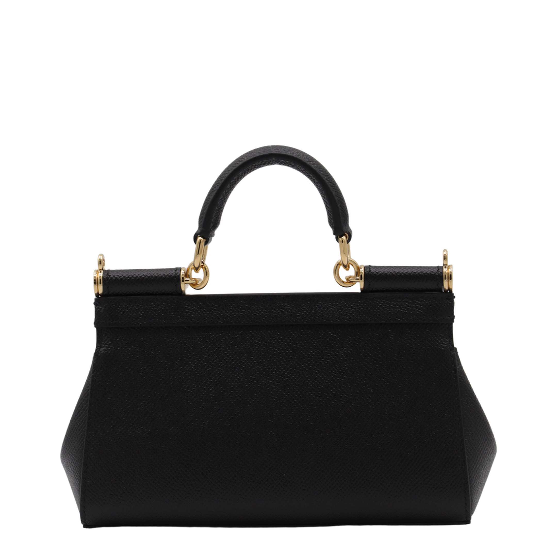Sicily Small Calf Leather Top-Handle Bag - Nero