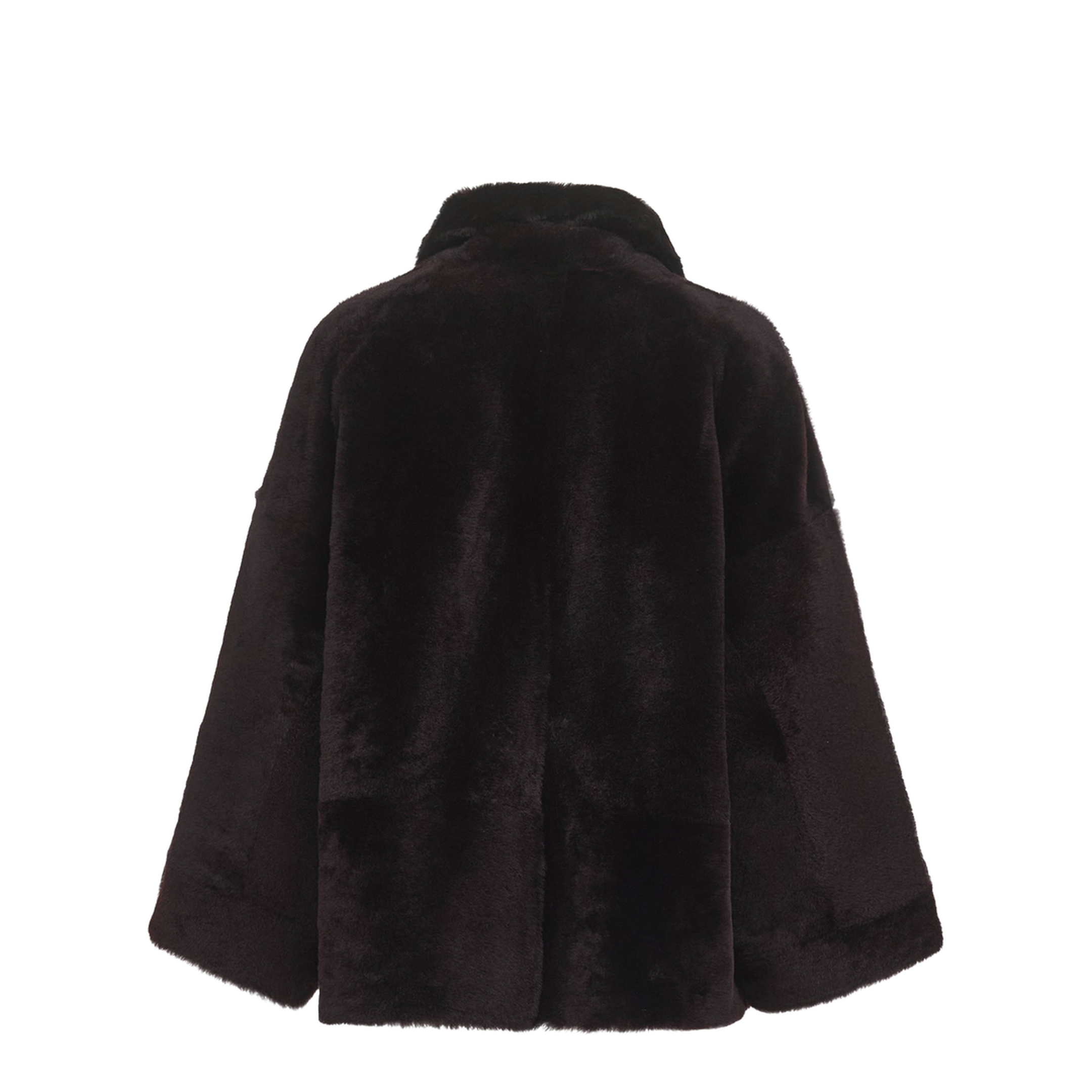 Reversible Fur Jacket Burgundy