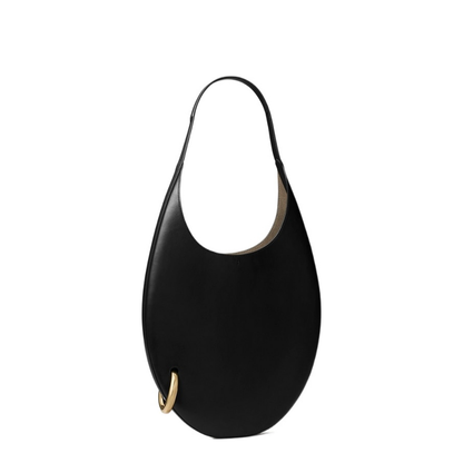 Black Leather Messenger Bag