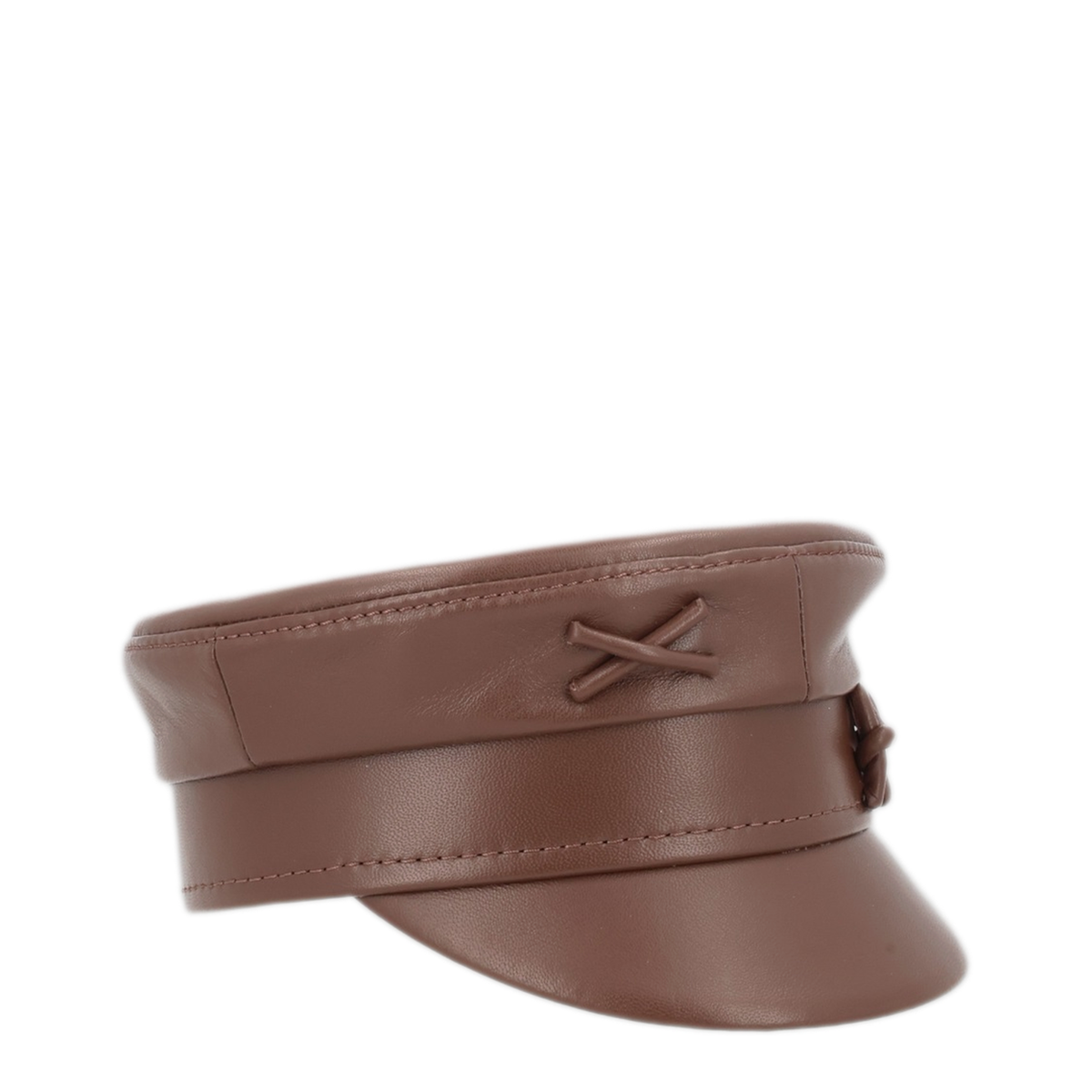 MAYFEYR - RUSLAN BAGINSKIY - Backer Boy Leather Cap - KPC09PF26LLRBRBBROWN