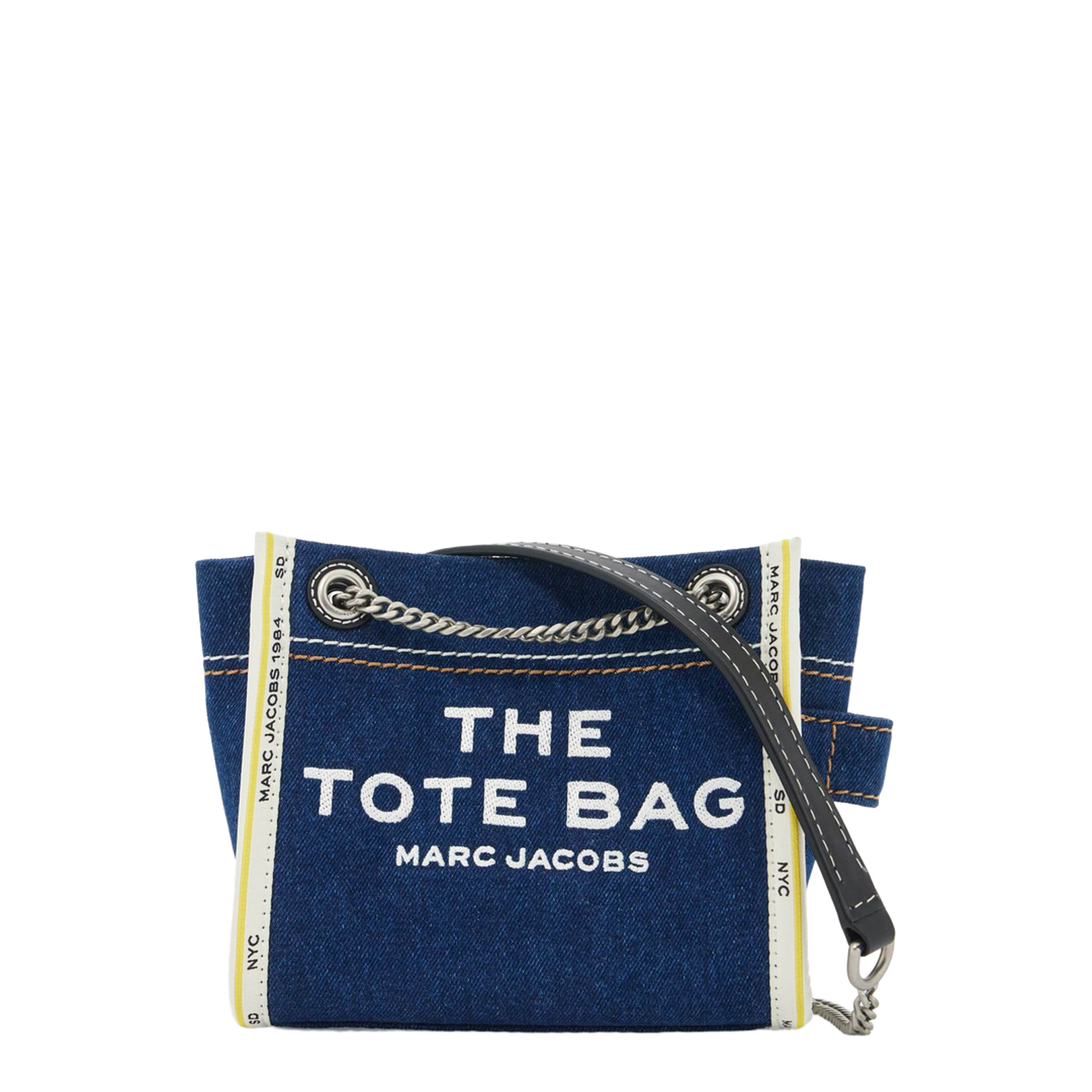 The Denim Chain Crossbody Tote Bag