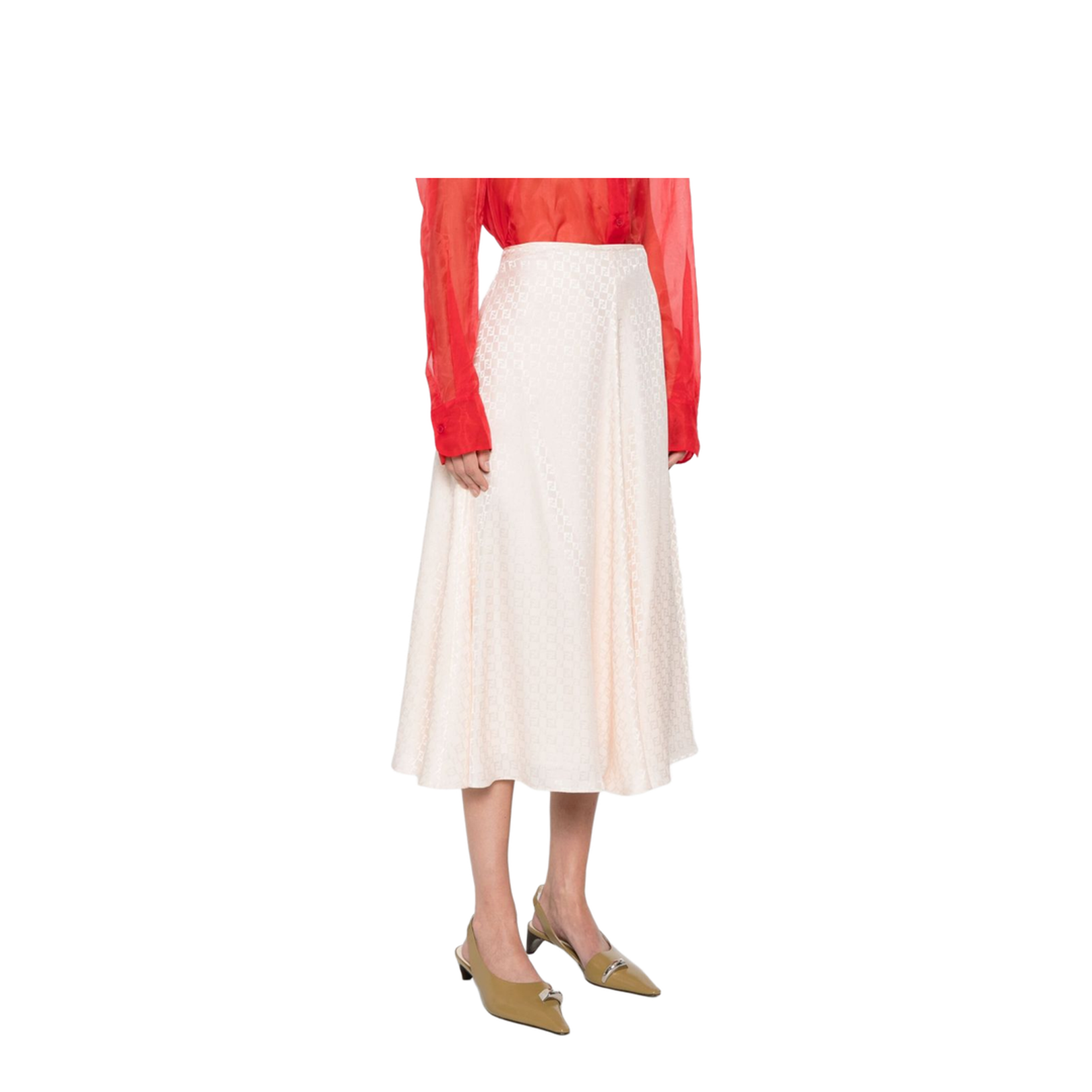 Flared Midi Skirt
