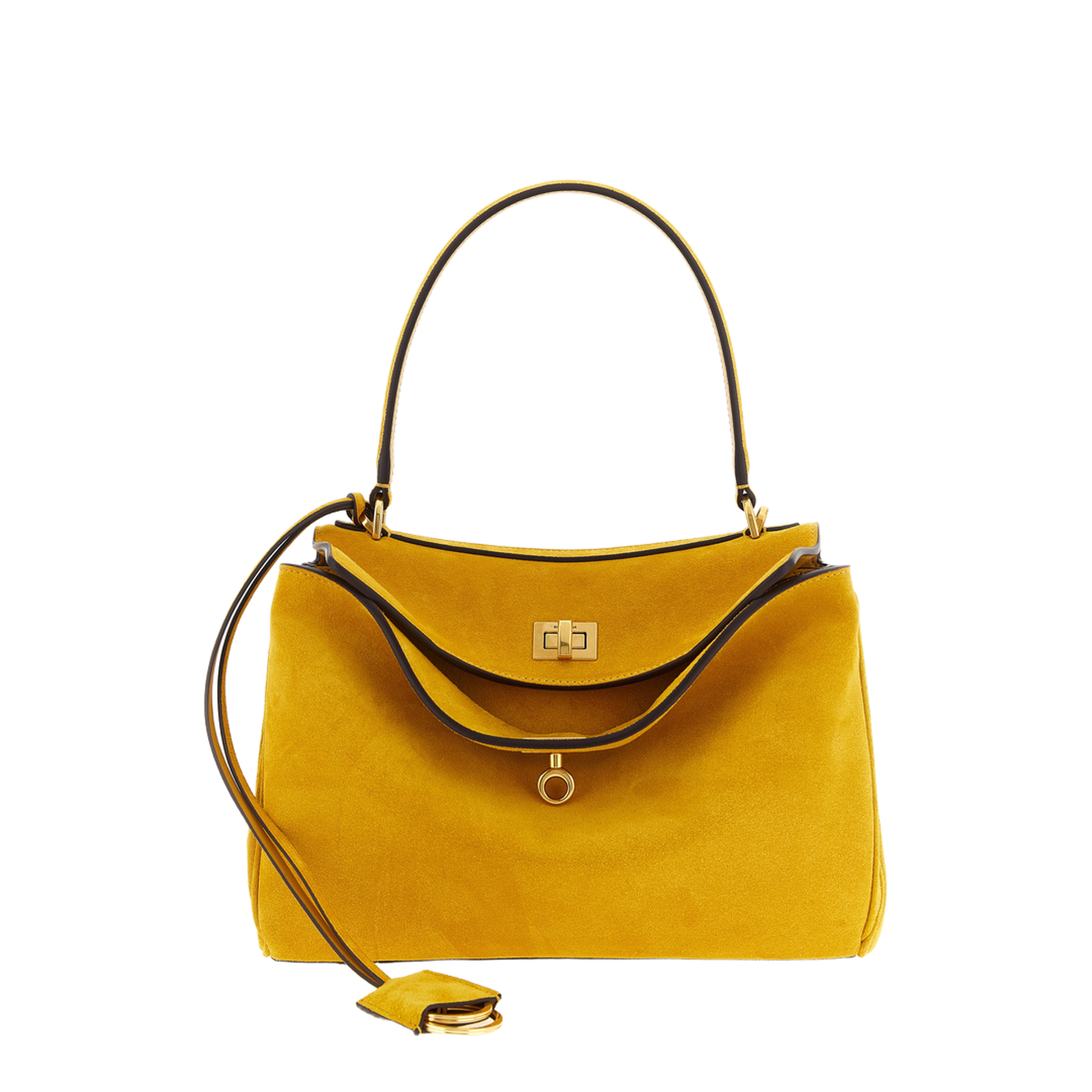 MAYFEYR - Balenciaga - Mustard Suede Small Rodeo Handbag - 7897792ACKO7016