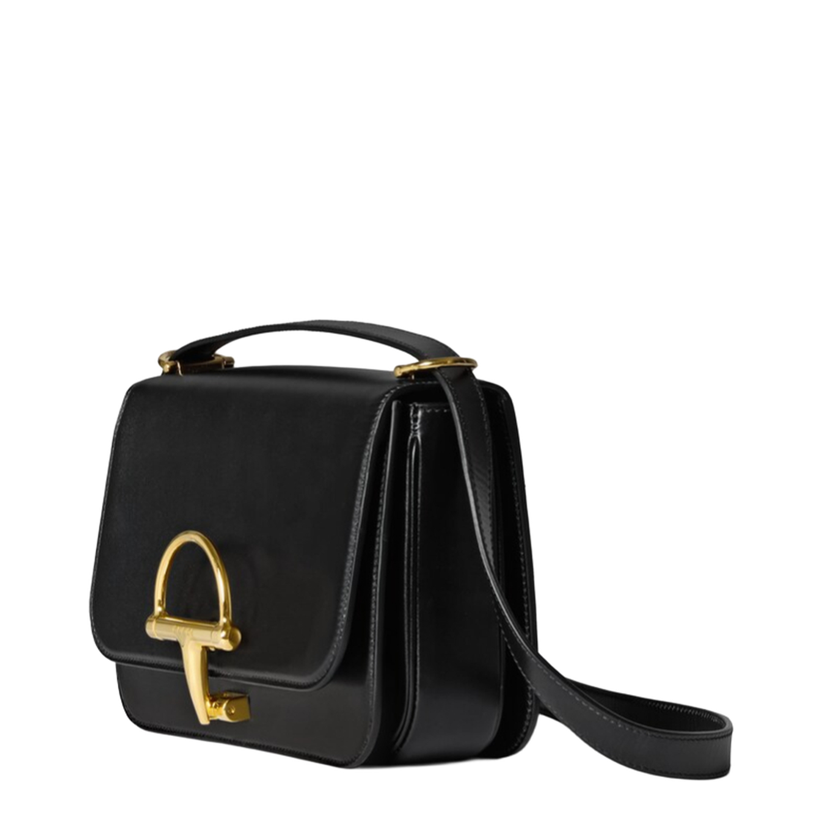 Siena Small Shoulder Bag in Black Leather