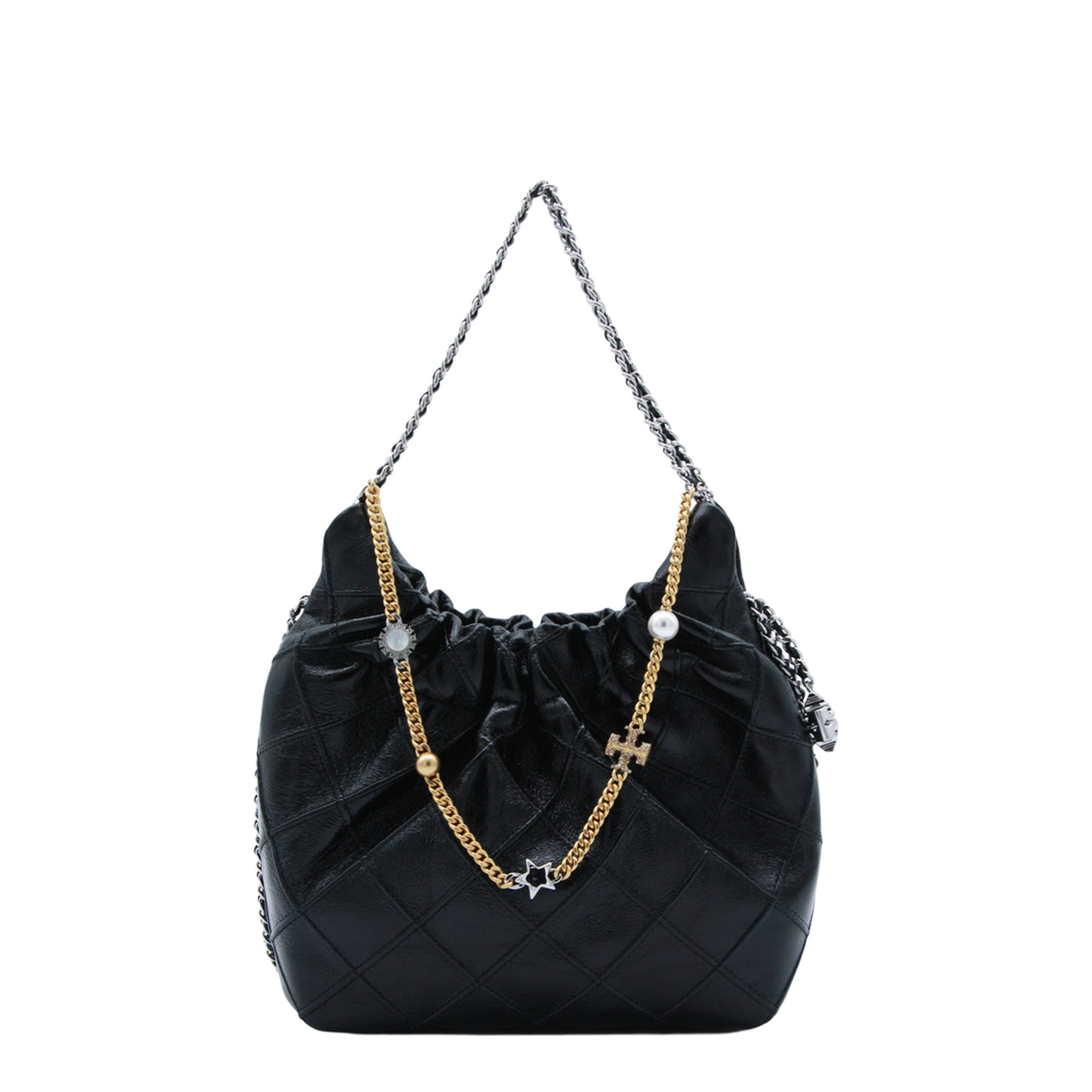 Fleming Mini Leather Hobo Bag