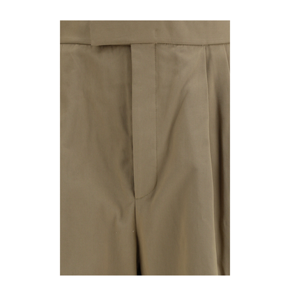MAYFEYR - Thom Browne - Cotton Gabardine Pants With Double Pleats - MTC232AF0175