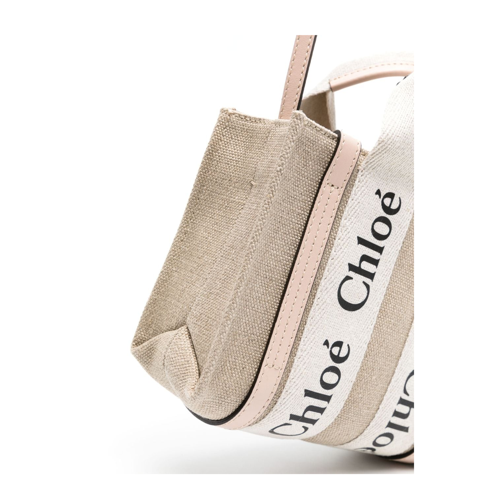 Mini Woody Tote Bag In Linen