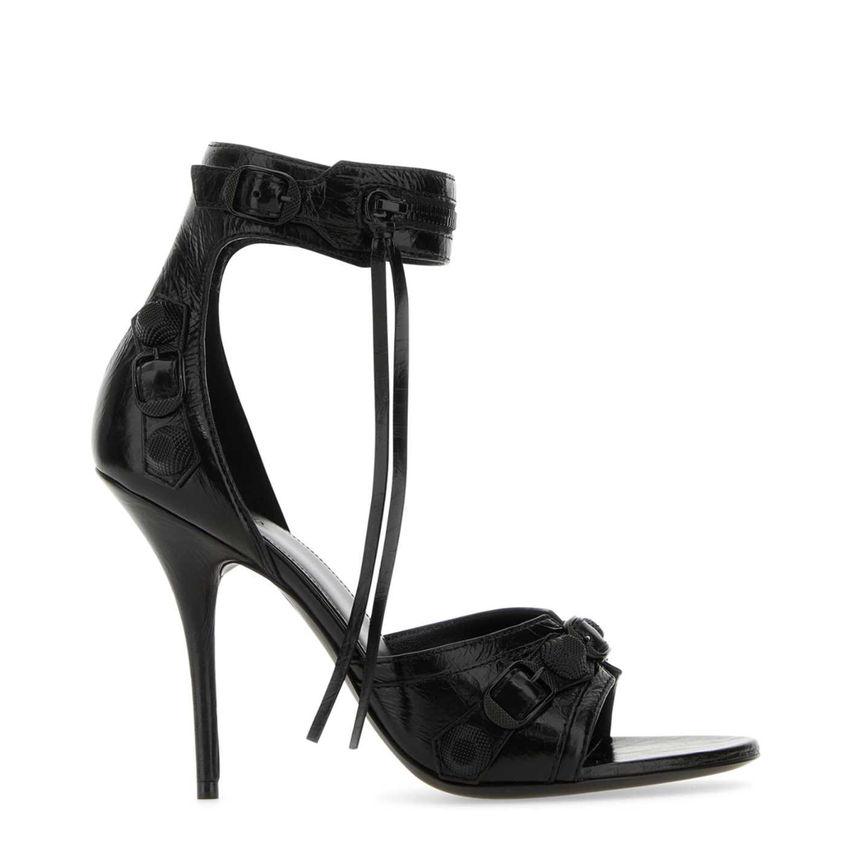 MAYFEYR - Balenciaga - Black Leather Cagole Sandals - 743057WBUA11010