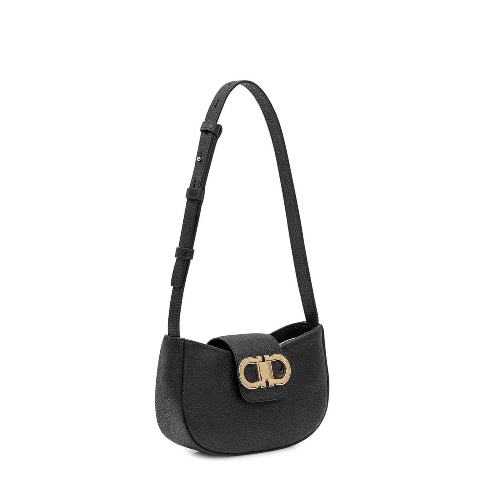 Minibag Double Gancino Small Leather Goods Black