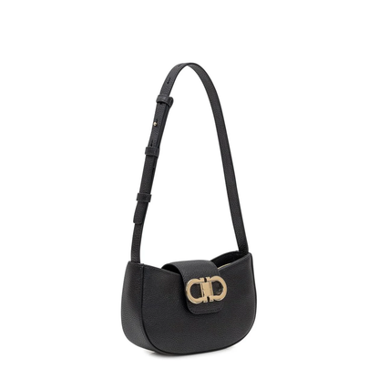 Minibag Double Gancino Small Leather Goods Black