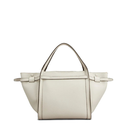T Timeless Medium Calf Leather Tote - White