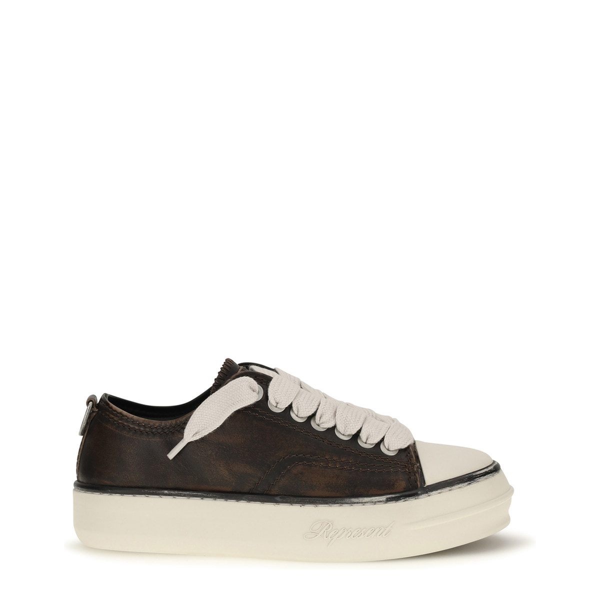 MAYFEYR - Represent - Rep Cap Sneakers In Leather - MLM101122DARKBROWN