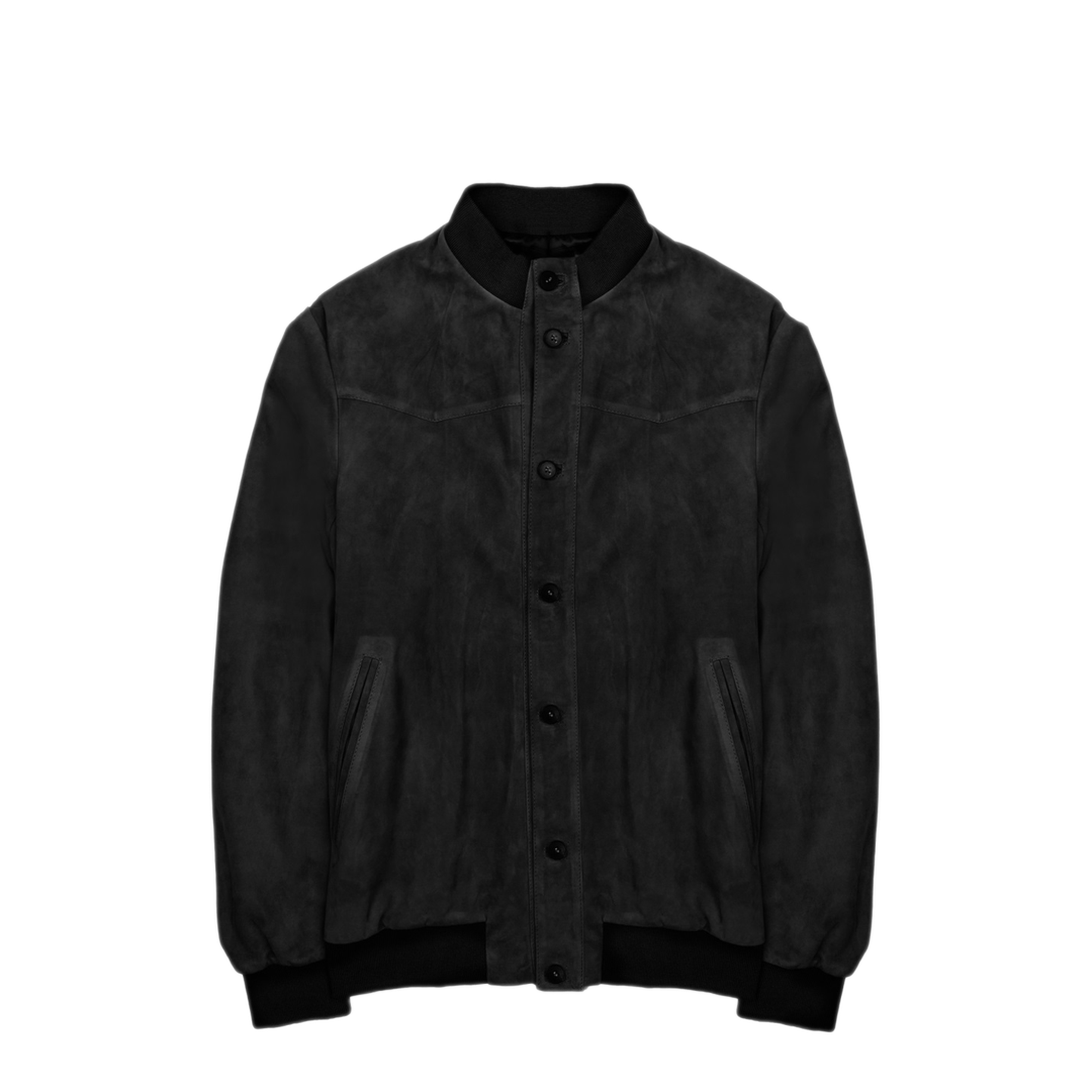 MAYFEYR - LOW BRAND - Bomber Jacket In Suede - LJ26006D001BLACK