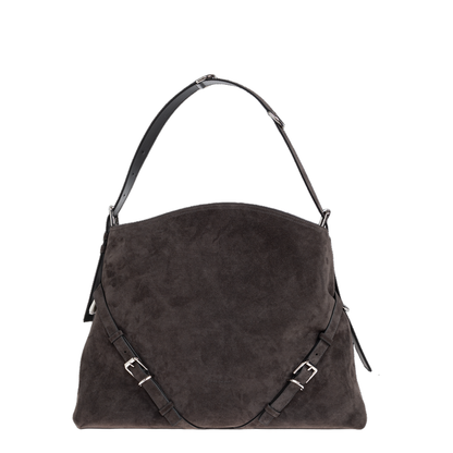 Large Suede Shoulder Bag