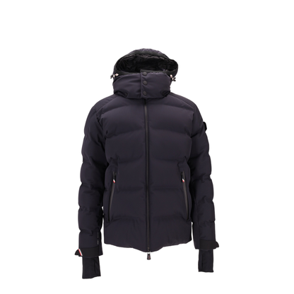 Navy Blue Montgetech Hooded Down Ski Jacket