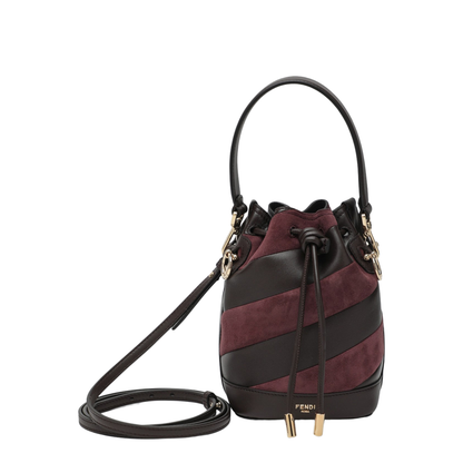Mini Mon Tresor Chevron Bucket Bag Leather