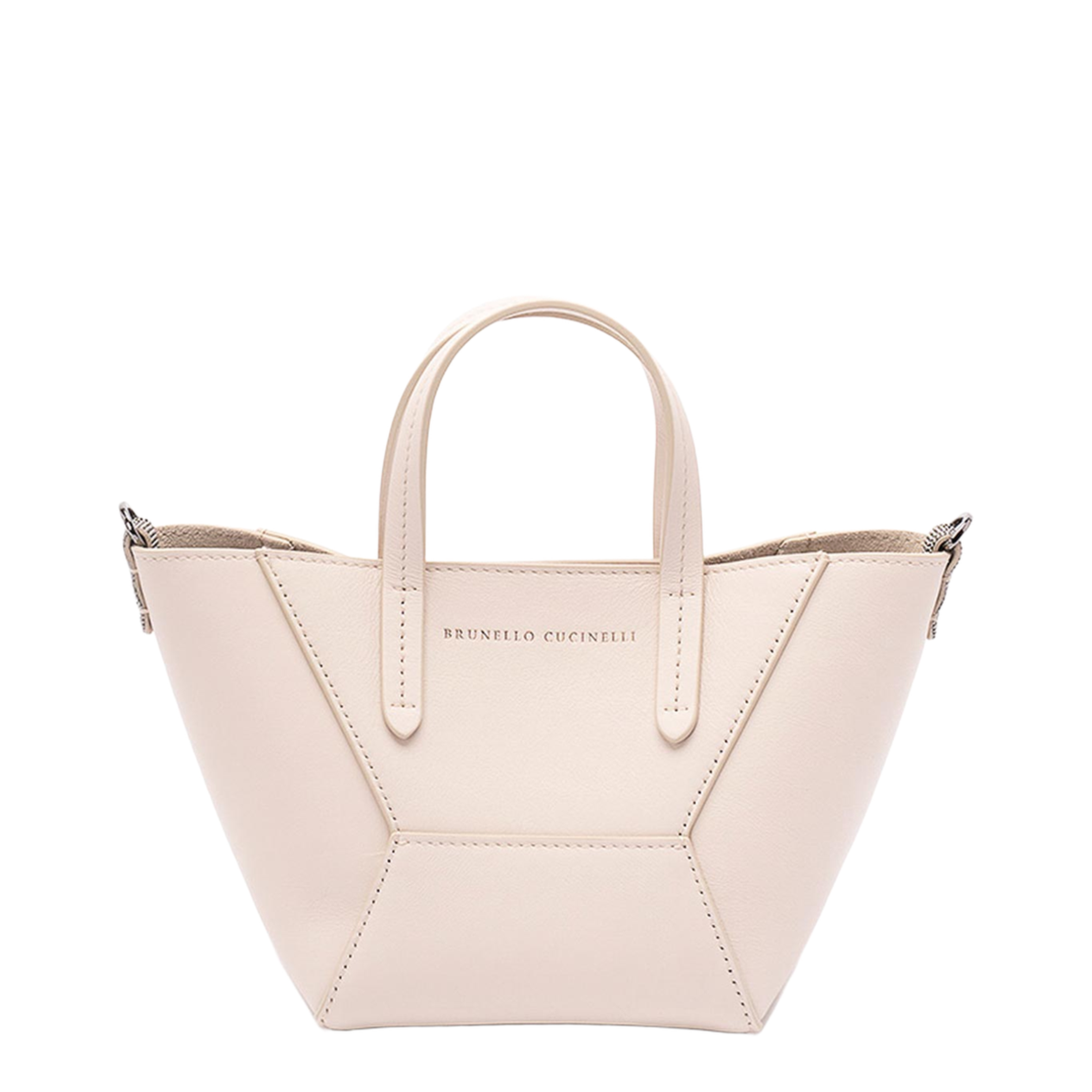 Mini BC Duo Leather Tote Bag - Brown