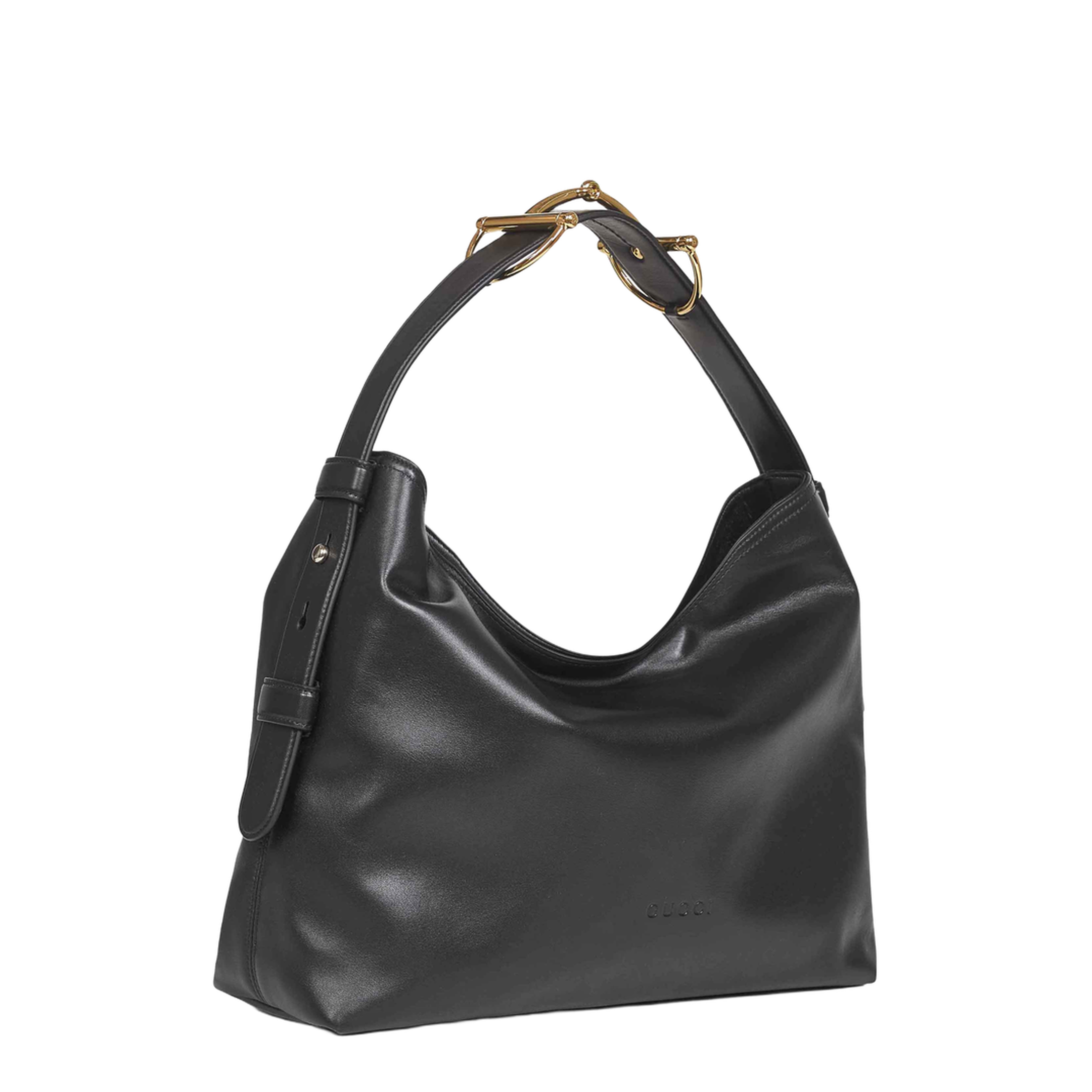 Beatrix Medium Leather Shoulder Bag - Black
