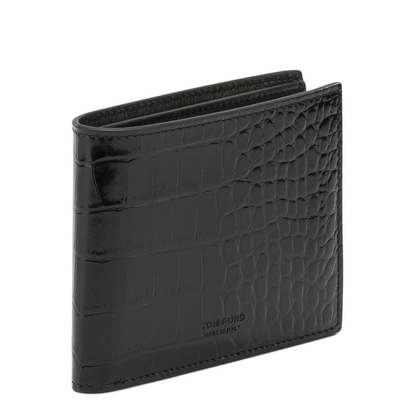 Crocodile-Effect Bi-Fold Wallet