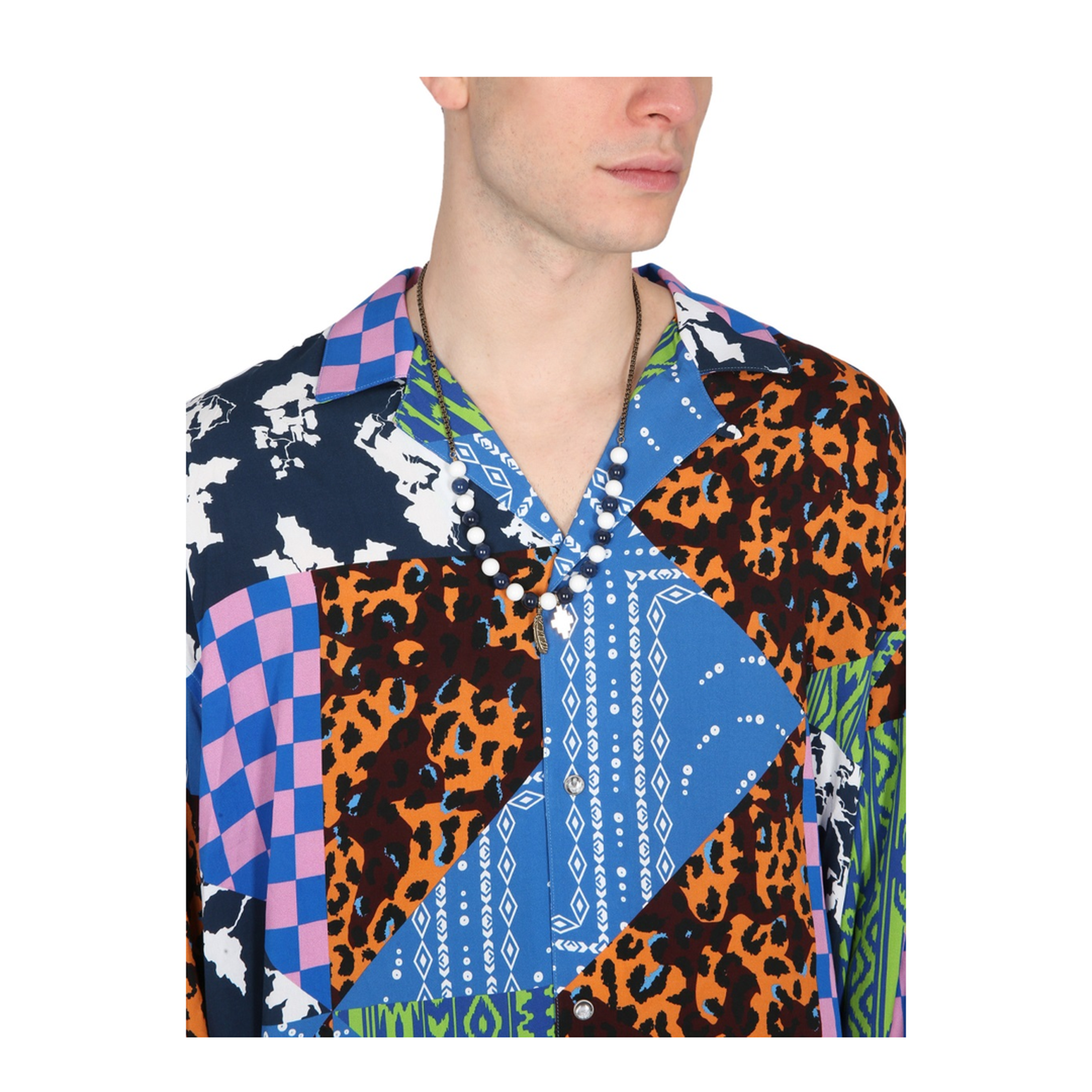 MAYFEYR - MARCELO BURLON COUNTY OF MILAN - Hawaii Mix Match Shirt - CMGE002S23FAB0014584