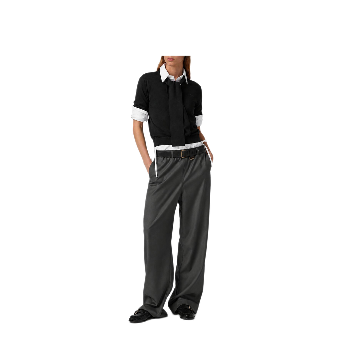 Dark Grey Stretch Wool Pant