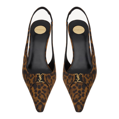 MAYFEYR -  - Slingback Pumps In Leopard Grosgrain - A001KIAAC9R2038