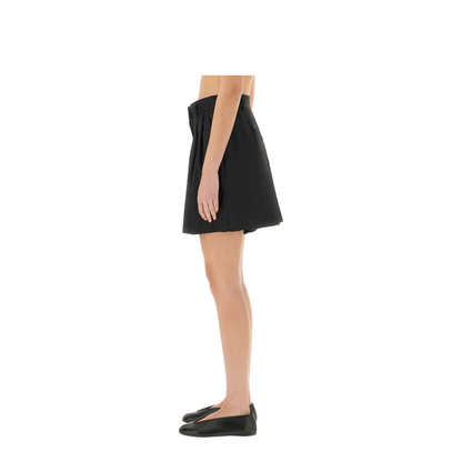 Asymmetrical Wool Shorts