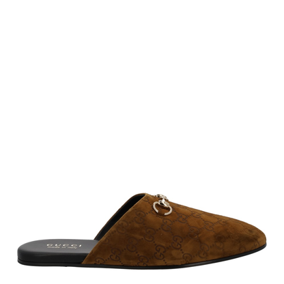 Horsebit Mule Brown Suede