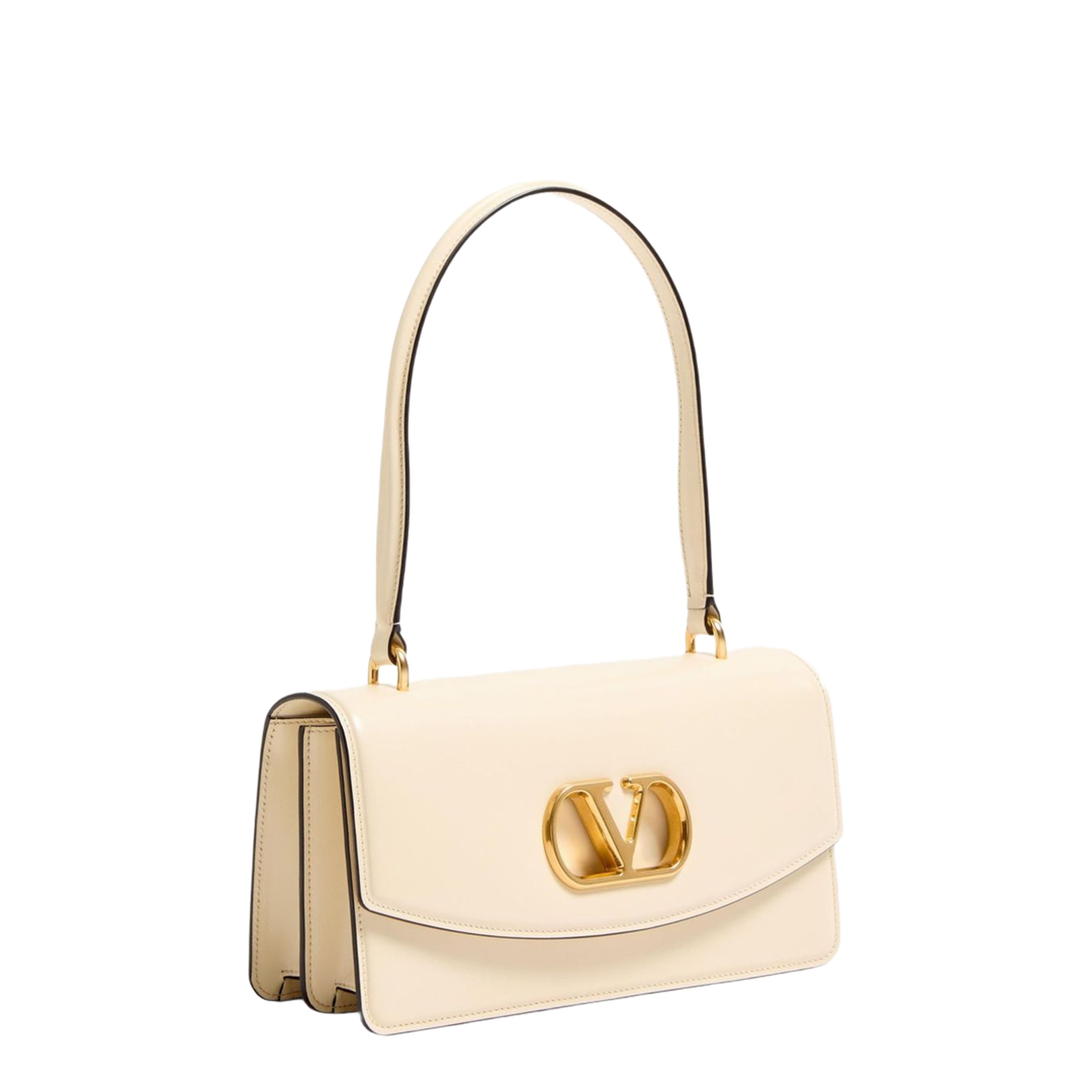 Light Beige Foldover Top Bag