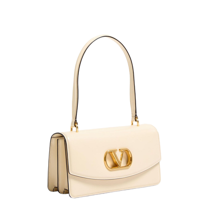 Light Beige Foldover Top Bag