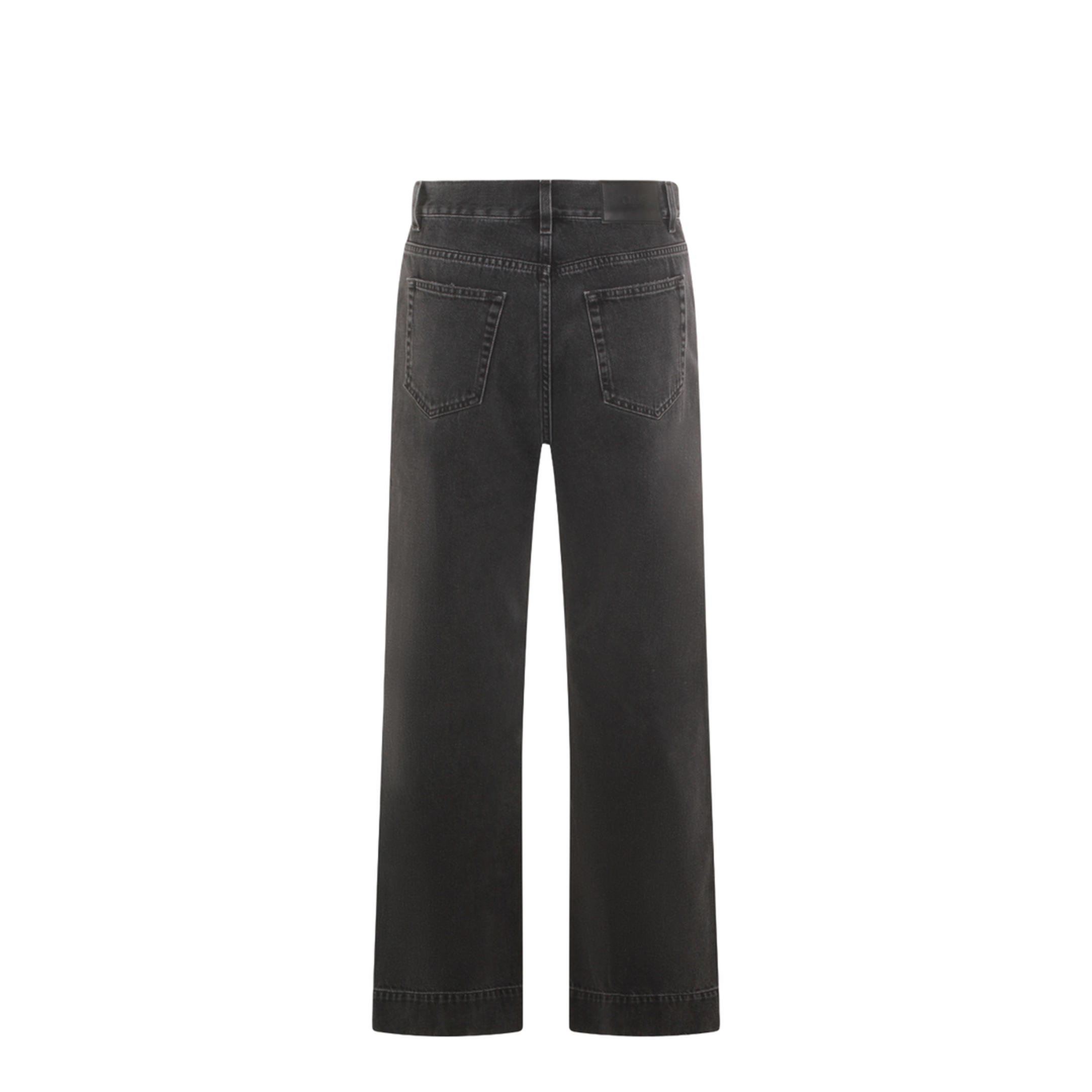 High-waisted jeans