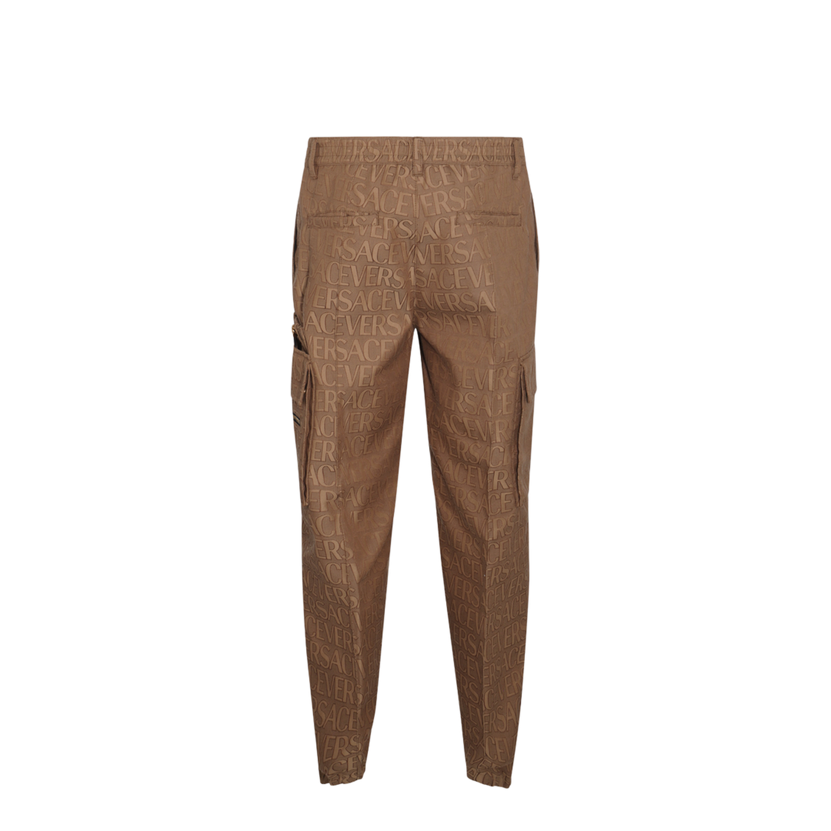 Cargo Trousers In Cotton Blend In Brown