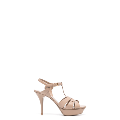 Tribute Platform Sandals in Smooth Leather