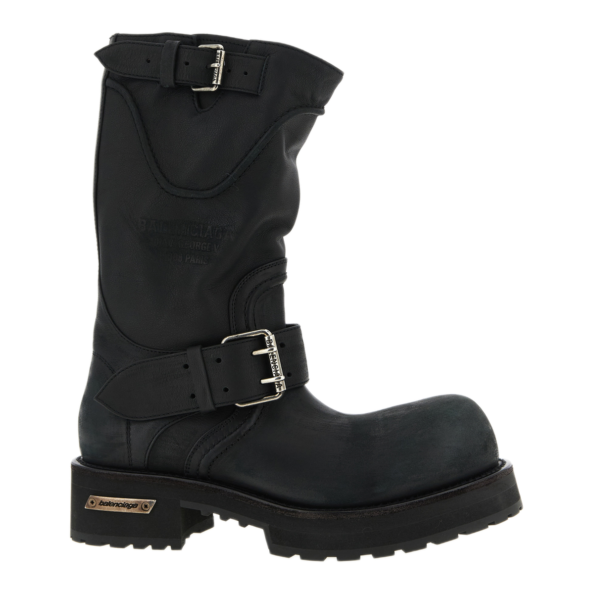 MAYFEYR - Balenciaga - Venom Black Boots With Adjustable Buckle Straps - 833581WCAL11080