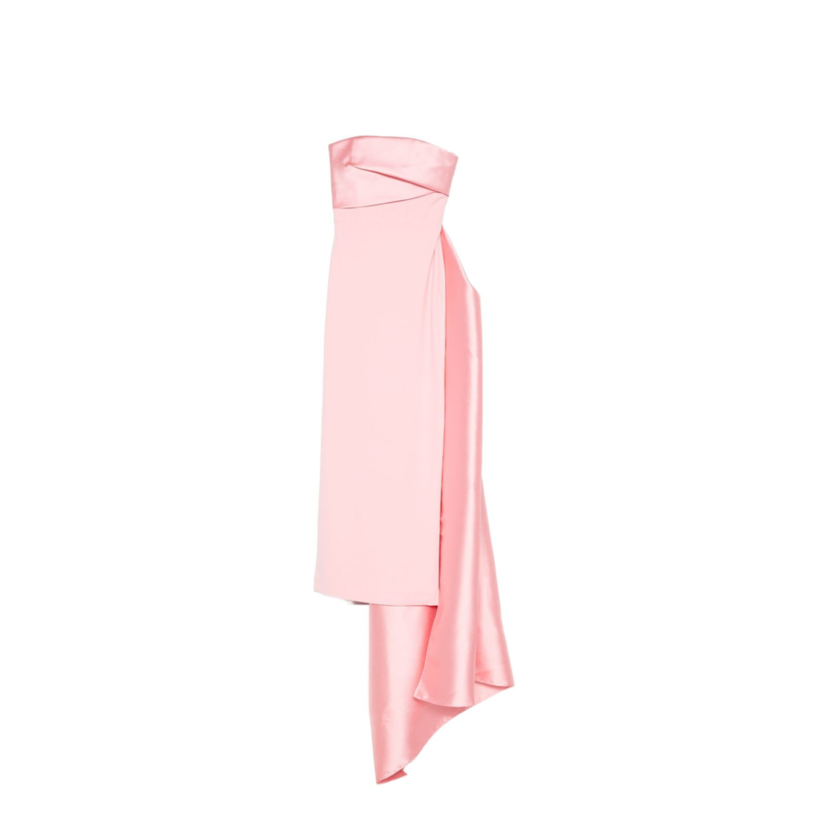 Kinsley Strapless Draped Satin Maxi Dress