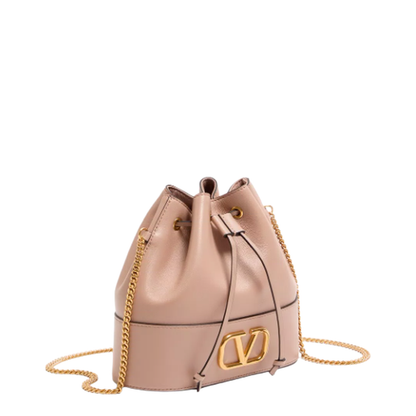 Mini Bucket Bag in Nappa with Vlogo Signature Chain