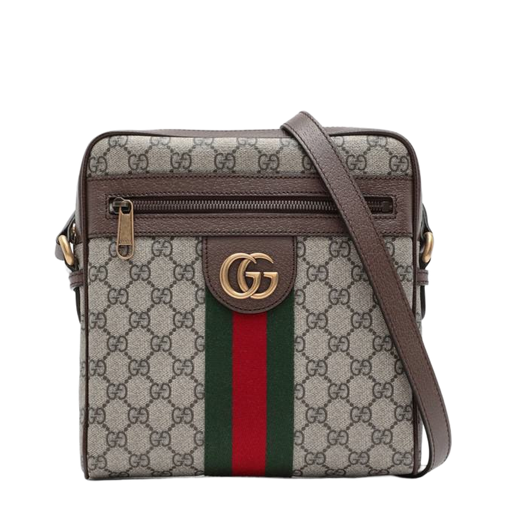 Messenger Bag in Beige/Ebony GG Supreme Canvas