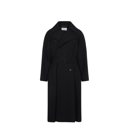 Long Coat in Grain de Poudre