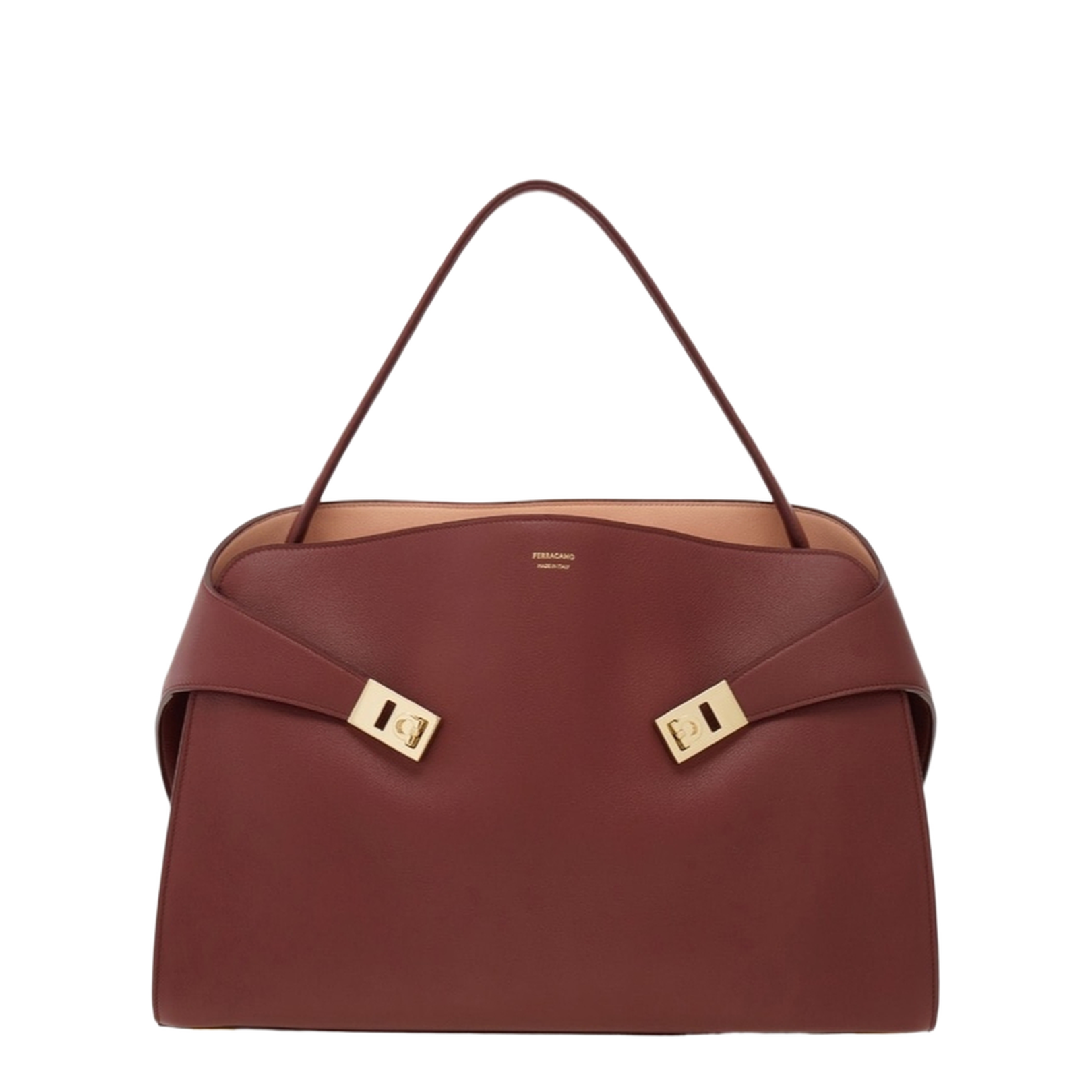 ショルダーバッグ・ポシェット SALVATORE FERRAGAMO BURGUNDY LARGE HUG SOFT SHOULDER BAG Burgundy Leather Large Hug Soft Shoulder Bag – MAYFEYR