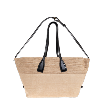 Track Raffia Tote Bag