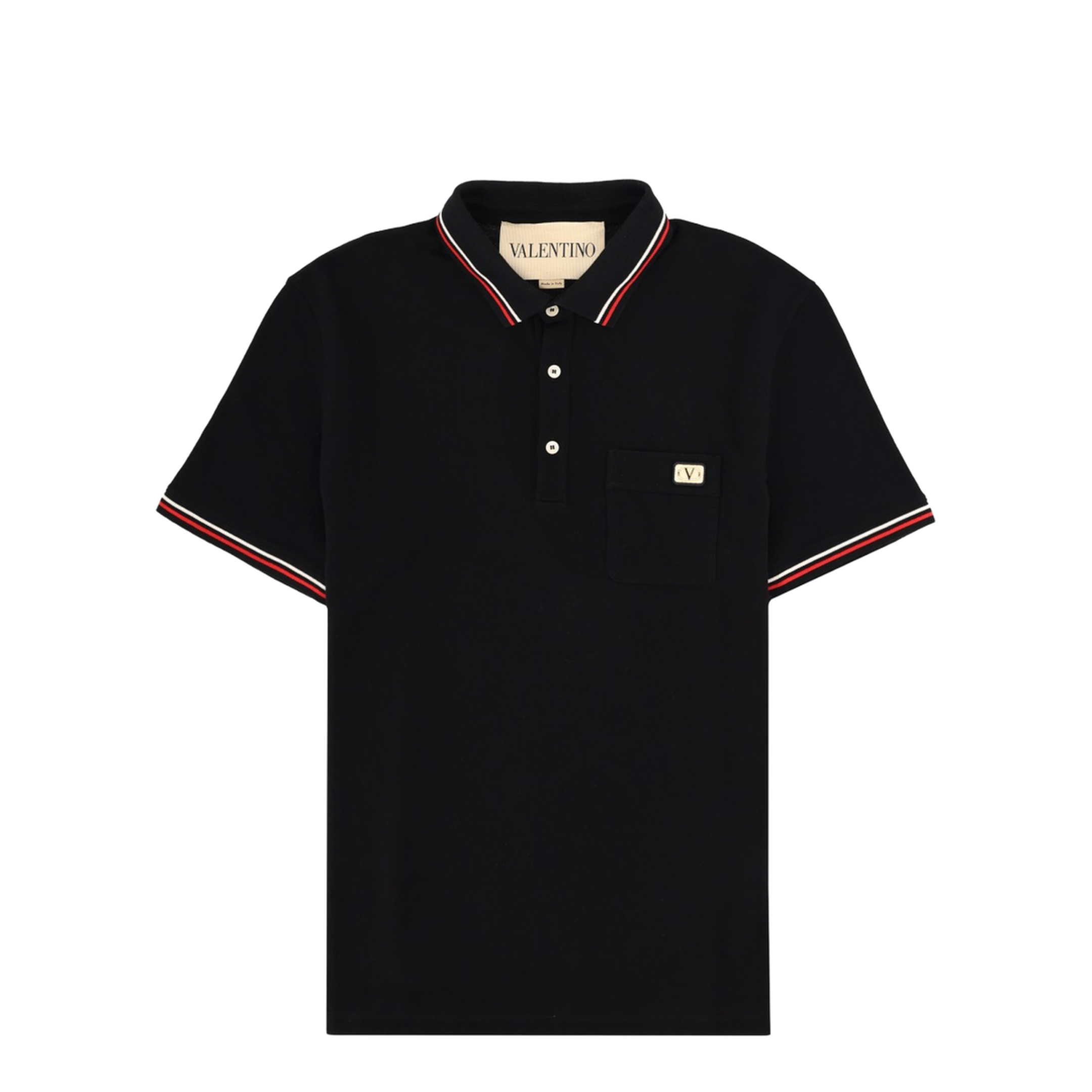 Black Cotton Polo Shirt