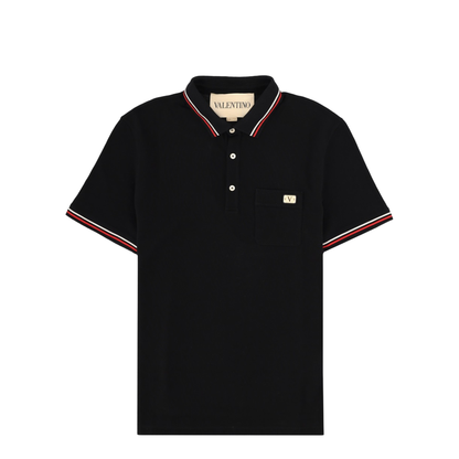 Black Cotton Polo Shirt