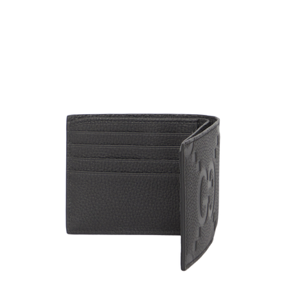 GG Jumbo Jumbo Leather Wallet - Gray