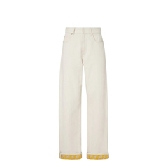 Beige Denim Trousers