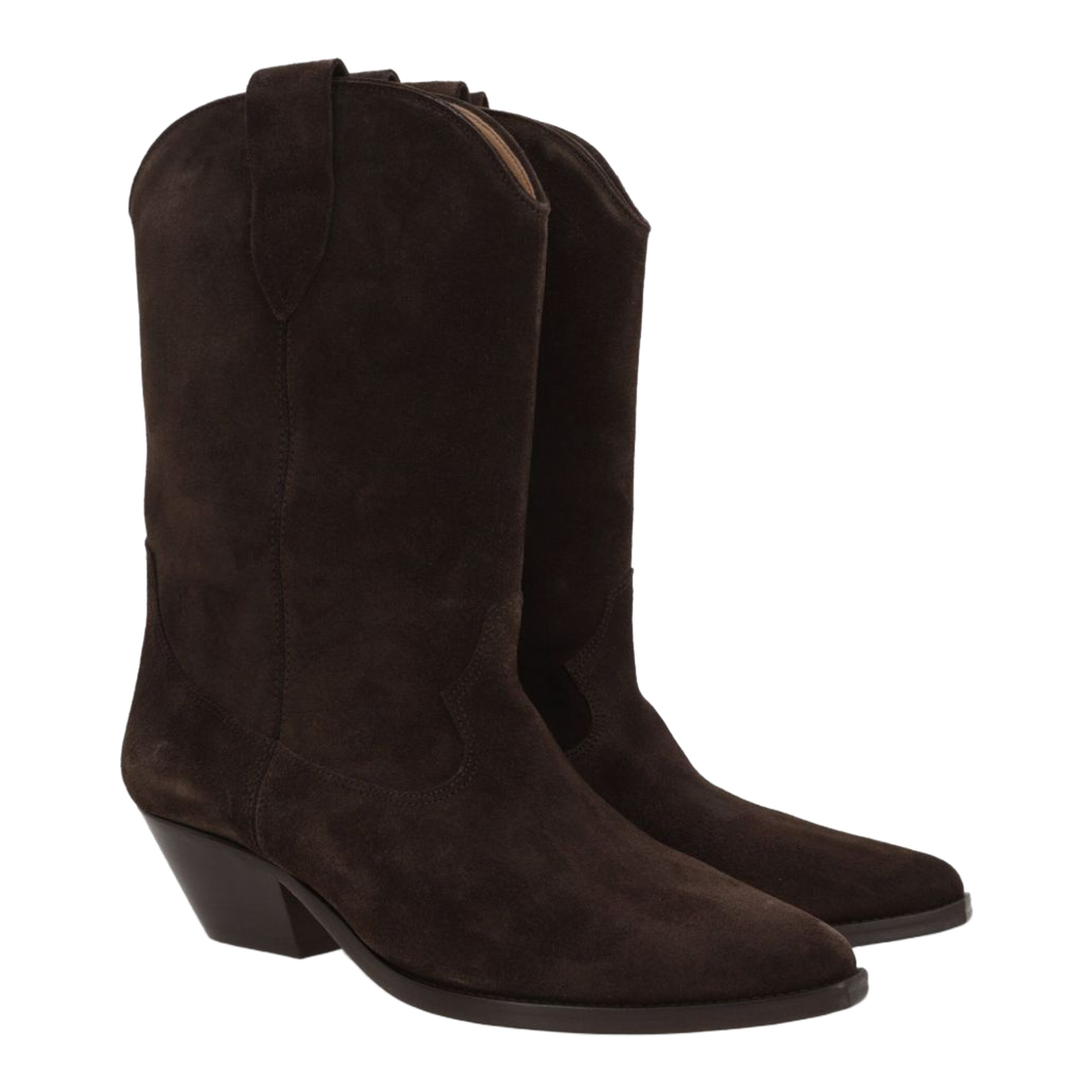 Pointed Toe Dark Brown Wooden Heel