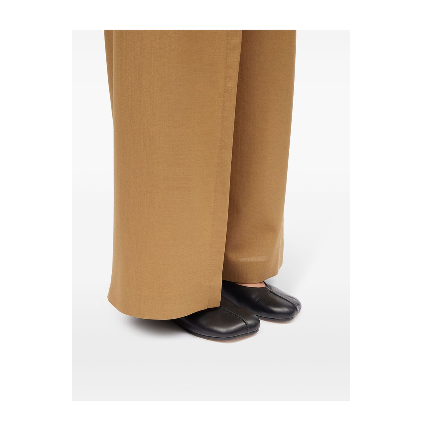 Leather Ballet Flats - Black